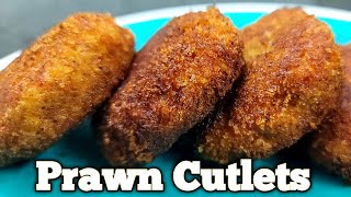 Prawn Cutlets  Step By Step Prawn Cutlet Recipe  Easy Prawn Cutlet Recipe  Chingri Macher Cutlet [upl. by Nele]