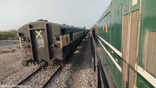 Two Jaffar express crossing at Nutal 8 Hours Train Late  Foggy weather [upl. by Nedrud]