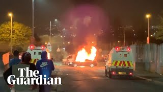 Petrol bombs thrown at police in Derry as journalist killed [upl. by Jehu180]