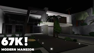 65k  Hillside Modern Mansion  SpeedBuild  Bloxburg pt 1 [upl. by Lerraj984]