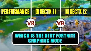 Performance vs DirectX 11 vs DirectX 12  which is the best graphics mode in Fortnite [upl. by Mallis]