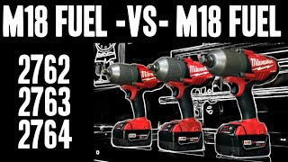 M18 FUEL  VS  M18 FUEL  2762  2763  2764  High Torque Impact Wrenches [upl. by Acyre741]