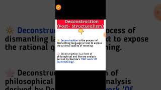 Deconstruction by Jacques DerridaPost  Structuralism MEG05PGT net [upl. by Lanahtan681]