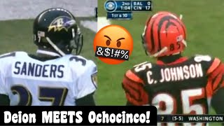 When Deion Sanders MET Chad Ochocinco in a NFL Game 😱 Deion Sanders Vs Chad Johnson amp Bengals WRs [upl. by Aerdnek]