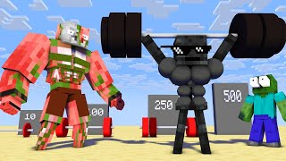 WHO IS THE STRONGEST amp FITNESS Challenge in Minecraft [upl. by Cataldo603]