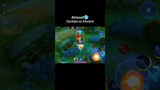 Cyclops vs Alucard Almost🥶 cyclops alucard almostdied mobilelegends mlbb shorts short wtf [upl. by Lavern]