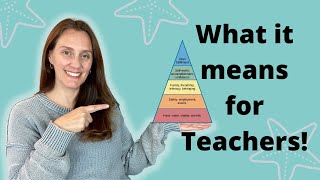 Maslows Hierarchy of Needs for Teachers [upl. by Zosi]