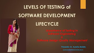 Levels of Testing in Software Development Life Cycle [upl. by Nuawaj]