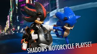 Sonic the hedgehog 3 Shadow the hedgehog motorcycle playset review 🚨UNRELEASED🚨 [upl. by Arba]