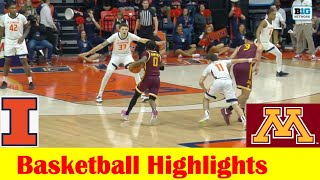 Minnesota vs 13 Illinois Basketball Game Highlights Feb 28 2024 [upl. by Hester]