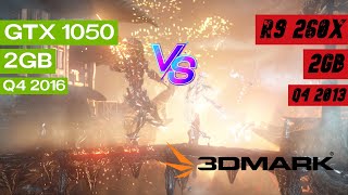 GTX 1050 2GB vs R7 260X 2GB  3DMark  1080p [upl. by Selmore555]