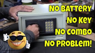 How To Easily Open A Cheap Home Safe  No Key Or Battery Dead Hack [upl. by Mikeb116]