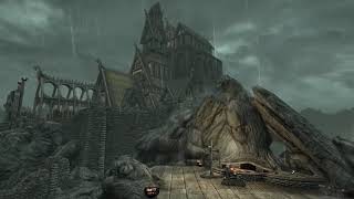 Skyrim Music amp Ambience  Rainy Towns 10 Hours [upl. by Lemrac]