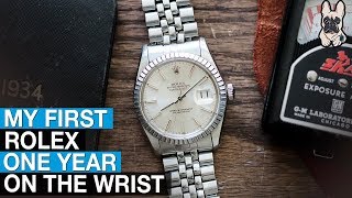 First Rolex One Year Later  Long Term Review of Rolex Datejust 16030 [upl. by Willmert122]