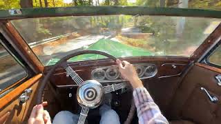 1937 Packard Super Eight Convertible Sedan  4K POV Drive [upl. by Jacobine]