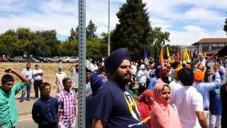 Fremont CA Sikhs protesting against 15 Aug parade [upl. by Olodort]