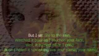 Adeles set fire to the rain karaokeversion with lyrics and backing vocals [upl. by Car]