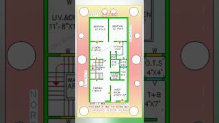 23X49 WEST FACING HOUSE PLAN youtubeshortindia [upl. by Glavin]