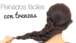 PEINADOS FÁCILES CON TRENZAS [upl. by Solorac]