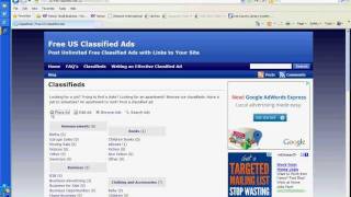 How to Place A Free Classified Ad With Links to Your Website [upl. by Antsirhc162]