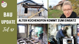 BAUVLOG 47  perfekter Kachelofeneinsatz gekauft  Wand mauern im Obergeschoss  Landleben [upl. by Roots629]