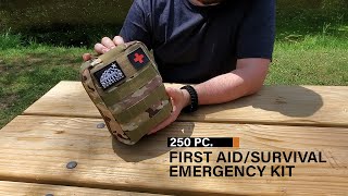 250 Piece Survival First Aid Kit  Contents RunThrough [upl. by Naut]