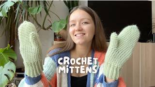 🧤 CROCHET MITTENS  beginner friendly step by step tutorial [upl. by Aretak639]