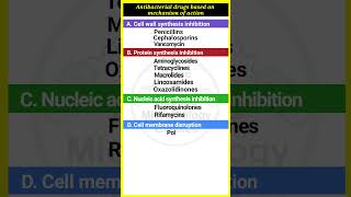 Antibacterial drugs based on mechanism of action  shortvideo [upl. by Wiebmer]