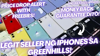 PRICE DROP ALERT NG LEGIT NA BILIHAN NG IPHONES SA GREENHILLS IPHONE XR11121314 MID JULY 2023 [upl. by Yeldud]