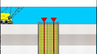 Diaphragm wall amp barrete pile [upl. by Erl]