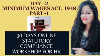 Minimum Wages Act 1948 minimumwages statutory hrworkshop hr readytogetupdate [upl. by Nigel]