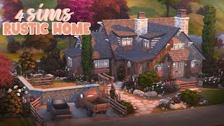 Large Rustic Family Home 🤎  The Sims 4 Speed Build [upl. by Nilram784]