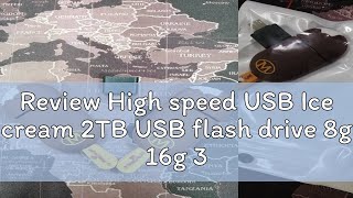 Review High speed USB Ice cream 2TB USB flash drive 8g 16g 32g Mini Gift Business 64g 128G 512g cut [upl. by Anirbed]