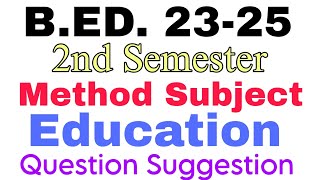 BED 2nd semester course 127A Method Subject Education Question suggestionBed 2325BSAEU [upl. by Cohette]