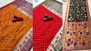 Kanchivaram Paithani silk Dola silk sarees 9900112790 [upl. by Symons1]