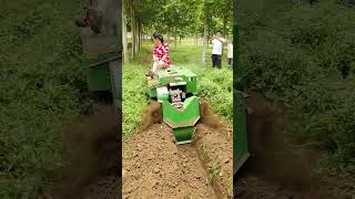 Multifunctional fruit tree fertilizer machine trencher trencher cultivator automobile shorts [upl. by Glass]