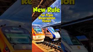 NEW RULE for Train Ticket Booking irctctourism travel ministryofrailways indianrail [upl. by Ellehcan]