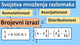 Svojstva množenja razlomaka Brojevni izrazi [upl. by Aihsital144]