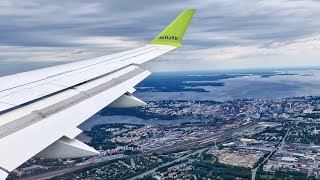 airBaltic Airbus A220300 landing to Tampere TMPEFTP [upl. by Alon]