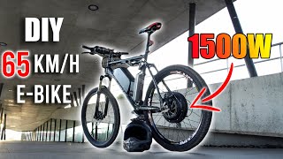 DIY Electric Bike 65kmh Using 1500W EBike Conversion Kit [upl. by Ahc]