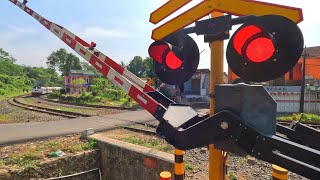 Railroad Crossing Indonesia  Perlintasan Kereta Api 2023 [upl. by Llenrep]