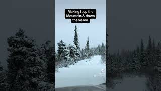 Making progress getting up the mountain and down the valley offgrid offroad alaska snow [upl. by Ecyle]