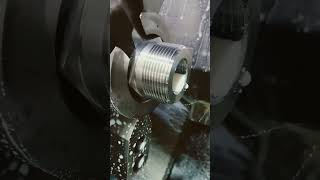 CNC machine MS threading job [upl. by Ainsley]