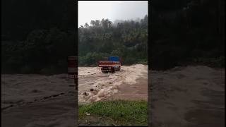 Driving in a FLOODED Road WATCH THIS before you get stuck 😱ytshorts vehicles viralshorts [upl. by Marcellus172]