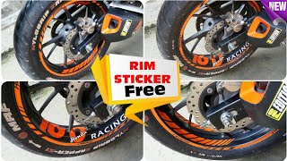 Wheel Stickers for Motorcycle  Bike Rim Stickers for NS200 KTM Apache Hornet XBlade Hero Xtreme 200 [upl. by Aisyat]