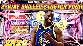 NEW META 108 BADGE 2WAY SKILLED STRETCH FOUR BUILD W CONTACT DUNKS on NBA 2K22 NEXT GEN [upl. by Aubree]