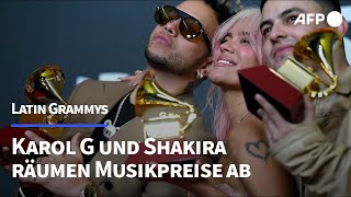 Latin Grammys Karol G und Shakira dominieren Musikpreise  AFP [upl. by Brownley]