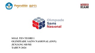 OSN 2024 IPA SOAL SD TEORI 1 referensi [upl. by Tammany]