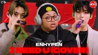 ENHYPEN covers “I NEED U” by BTS  KPop ON First Crush  Reaction [upl. by Nosac]