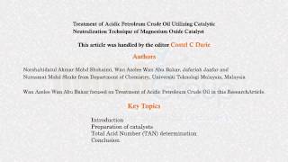 naphthenic acid cuts in crude oil reported by OMICS Group [upl. by Yentruok597]